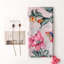 fashion tropical plant flowers cotton and linen handmade braids beach towelpicture7