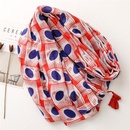 fashion red and blue oval cotton and linen satin cotton beach towelpicture8