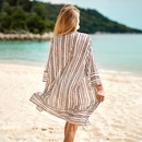 nouveau cardigan imprim en mousseline de soie manteau de plage chemisier bikini maillot de bain cardigan crme solairepicture8