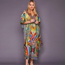 Europe and the United States colorful beach long skirt loose large size robe holiday skirtpicture7