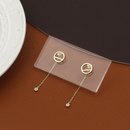Simple fashion geometric hollow long diamond copper earringspicture5