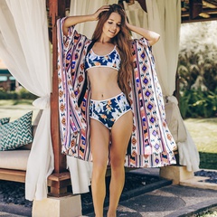 Schnell trocknender Lunling-Cardigan aus Polyester, lockerer Bikini-Badeanzug außerhalb von Sonnenschutzkleidung