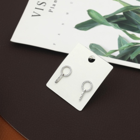 Simple Classic Light Luxury Rhinestones Circles Earrings NHIK616766's discount tags