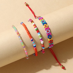 Ensemble de bracelets de fleurs simples de perles de style ethnique coréen