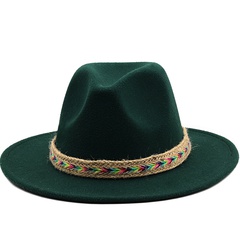 new woolen jazz hat big brim fashion top hat British gentleman hat