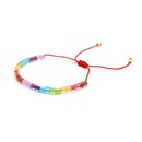 vintage contrast color miyuki rice beads woven rainbow jewelry braceletpicture7