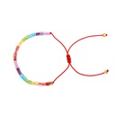 vintage contrast color miyuki rice beads woven rainbow jewelry braceletpicture8