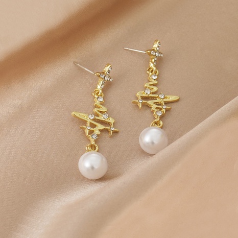 Boucles d'oreilles en perles de diamant ciel étoilé de style coréen nouvelles boucles d'oreilles à la mode femme's discount tags
