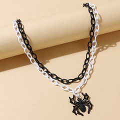 European and American exaggerated spider resin pendent necklace set