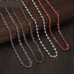 hipster new eye bead necklace titanium steel clavicle chain