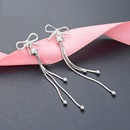 fashion geometric s925 silver bow long tassel earrings wholesalepicture7