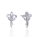 fashion popular zircon s925 silver hollow butterfly earrings wholesalepicture9