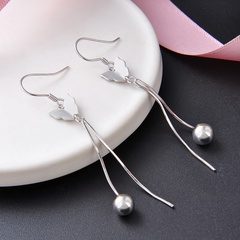 Korean style fashion popular butterfly earrings s925 silver ear hooks ear drop