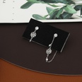Simple Fashion Hollow Flower Asymmetrical Copper Long Earringspicture7