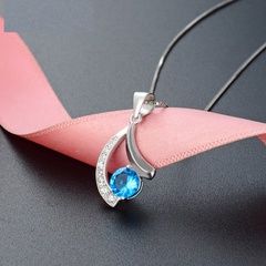 Korean version necklace accessories s925 silver diamond plating rose gold pendant