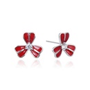 fashion flower s925 silver zircon simple drip oil popular earringspicture8