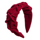 Red Hair Hoop Wide Side Pressed Folded Twist Headdress Hair Accessoriespicture5