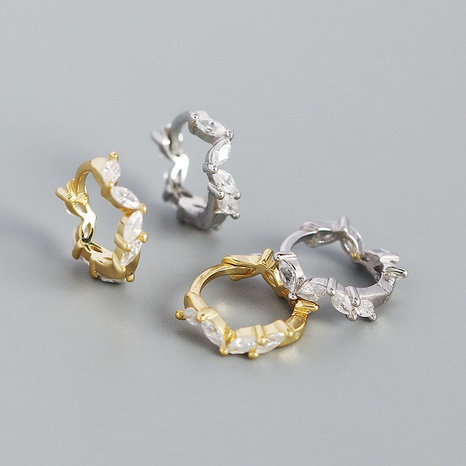 Art und Weise s925 Silber Marquise Zirkon eingelegte geometrische Ohrringe Großhandel's discount tags