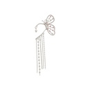 simple butterfly earrings long tassel earring full diamond pearl alloy ear hangingpicture2
