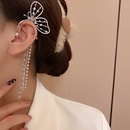 simple butterfly earrings long tassel earring full diamond pearl alloy ear hangingpicture3