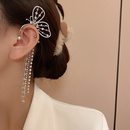 simple butterfly earrings long tassel earring full diamond pearl alloy ear hangingpicture4