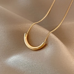 simple fashion arc necklace retro pendant luxury clavicle chain