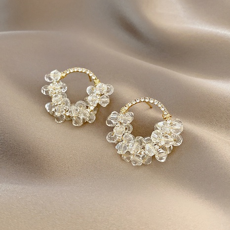 Boucles d'oreilles en perles géométriques à la mode Boucles d'oreilles en diamant Boucles d'oreilles en alliage's discount tags
