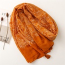 Simple fashion scarf ladies orange cashew flower tassel scarf shawlpicture3