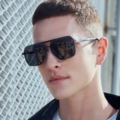 European and American trend nylon polarized men's frameless double beam sunglasses