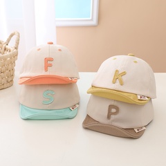 simple letter series soft-brimmed hat color brim color matching baby sun hat