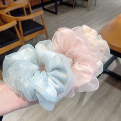 Korean style hair rope head rope organza sweet accessories floral rubber band