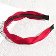 Red Hair Hoop Wide Side Pressed Folded Twist Headdress Hair Accessoriespicture7