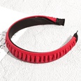 Red Hair Hoop Wide Side Pressed Folded Twist Headdress Hair Accessoriespicture12
