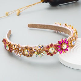 venda al por mayor de la flor del diamante artificial del color incrustado barroco de la modapicture16