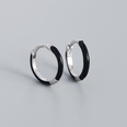 fashion contrast color s925 silver oil drop hoop earringspicture10