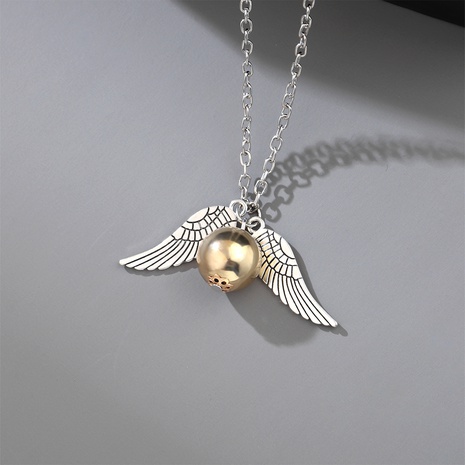 2022 Fashion New Halskette Snitch Angel Wings Metall Halskette Großhandel's discount tags