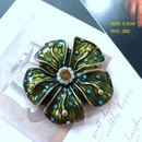 Western vintage flower pearl brooch enamel shell gemstone diamond broochpicture16