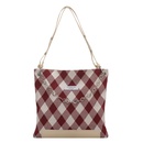 Simple and casual largecapacity shoulder tote bag womens checkerboard tote bagpicture10