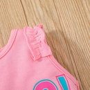 summer baby girl vest skirt letters wholesale dress cute little girl pink mesh skirtpicture8