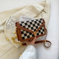 fashion messenger small bag womens winter new style checkerboard small square bagpicture12