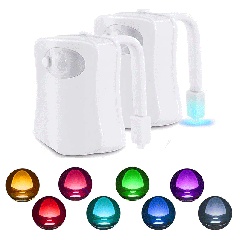 Human body induction light 8 color toilet cover light led night light toilet light