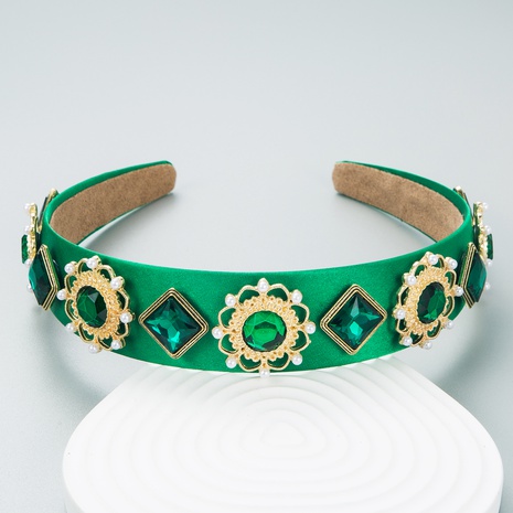 green bright stone diamond headband hairband NHLN620338's discount tags