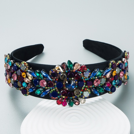 Diadema con decoración de diamantes de cristal y gemas coloridas's discount tags