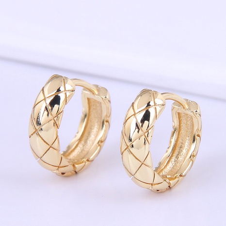 Exquisite fashion sweet simple flower ear buckle copper earrings's discount tags