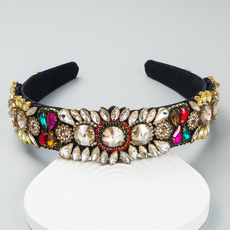 bohemia colorful Baroque Vintage Jeweled Headband hairband