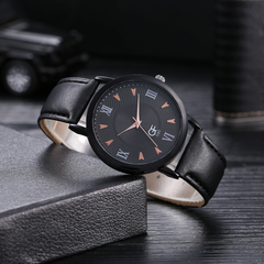 Korean version of the trendy fashion personality Roman scale business casual quartz watch