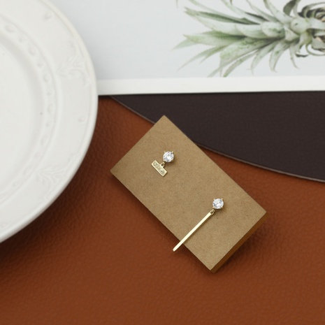 Simple Classic niche copper zircon Luxury Earrings NHIK620326's discount tags