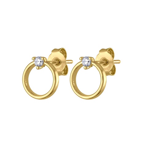 Boucles d'oreilles en cuivre géométriques en cuivre avec aiguille en argent s925 à la mode's discount tags