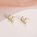 simple rhinestone Ushaped geometric fashion simple alloy stud earrings NHDP620113picture8