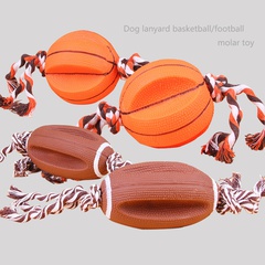 new pet lanyard basketball football molar toy dog vocal vinyl toy chewing toy